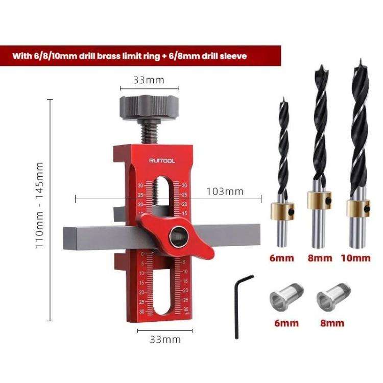RUITOOL Cabinet Door Installation Locator Aids Adjustable Rebounder Punched Mounting Jig Leveling...