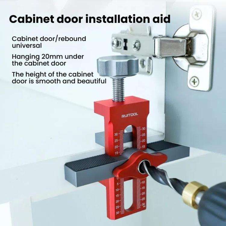 RUITOOL Cabinet Door Installation Locator Aids Adjustable Rebounder Punched Mounting Jig Leveling...