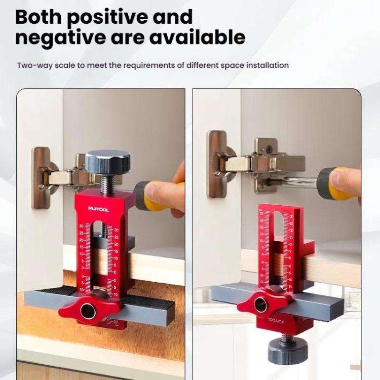 RUITOOL Cabinet Door Installation Locator Aids Adjustable Rebounder Punched Mounting Jig Leveling...