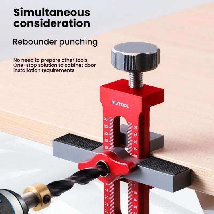 RUITOOL Cabinet Door Installation Locator Aids Adjustable Rebounder Punched Mounting Jig Leveling...