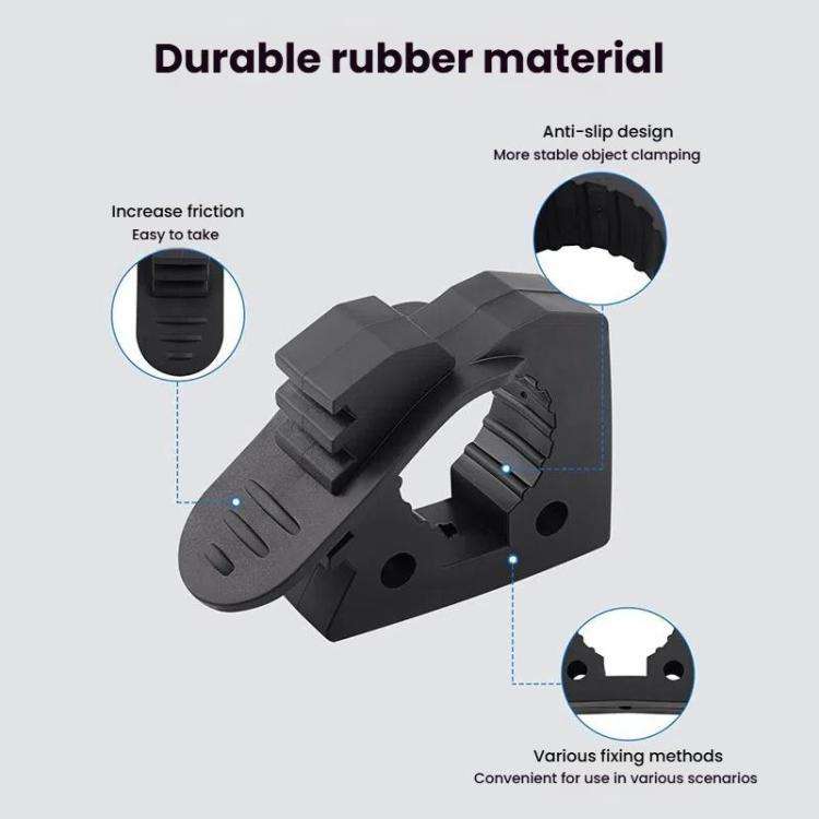 2pcs Outdoor Quick-Release Rubber Clamp Shovel Fixing Clip For Off-road Vehicle Luggage Rack Moun...