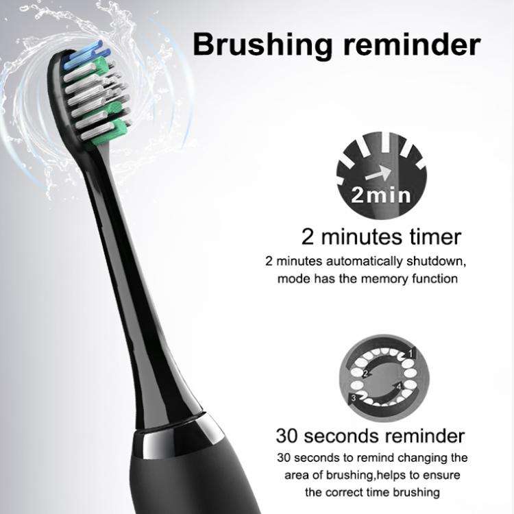 Sarmocare S100 IPX7 Waterproof Portable Sonic Electric Toothbrush with 8-brush Heads(Navy Blue)
