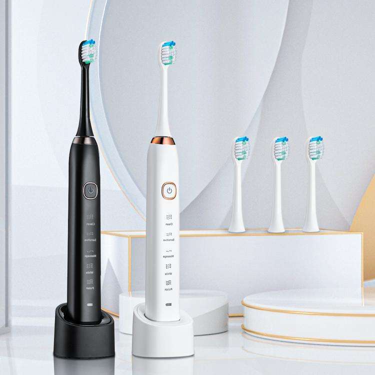 Sarmocare S100 IPX7 Waterproof Portable Sonic Electric Toothbrush with 8-brush Heads(Navy Blue)