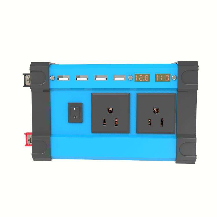 Gurxun 4 USB Ports Digital Display Modified Square Wave Inverter, Spec: 500W US Plug 12V To 110V