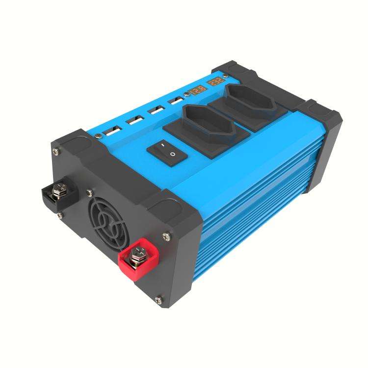 Gurxun 4 USB Ports Digital Display Modified Square Wave Inverter, Spec: 300W Brazil Plug 12V To 220V