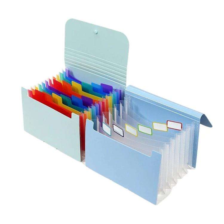 12 Pockets A6 File Organizer Expanding File Folders for Storage and Organization Colorful Inner(B...