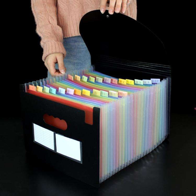 24 Pockets  A4 Accordion File Organizer Expanding File Folders For Storage And Organization Color...