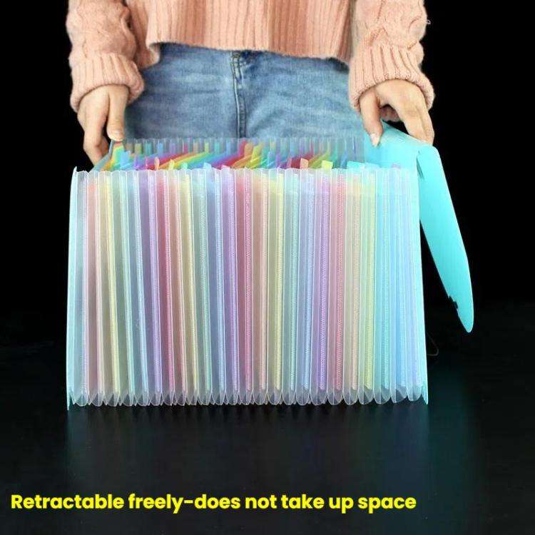 13 Pockets  A4 Accordion File Organizer Expanding File Folders For Storage And Organization White