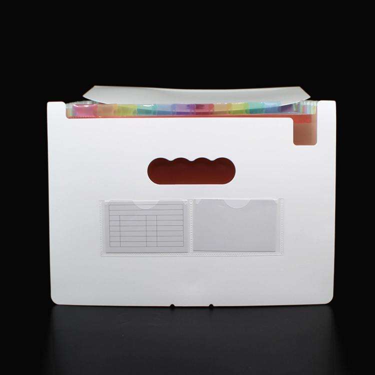 13 Pockets  A4 Accordion File Organizer Expanding File Folders For Storage And Organization White