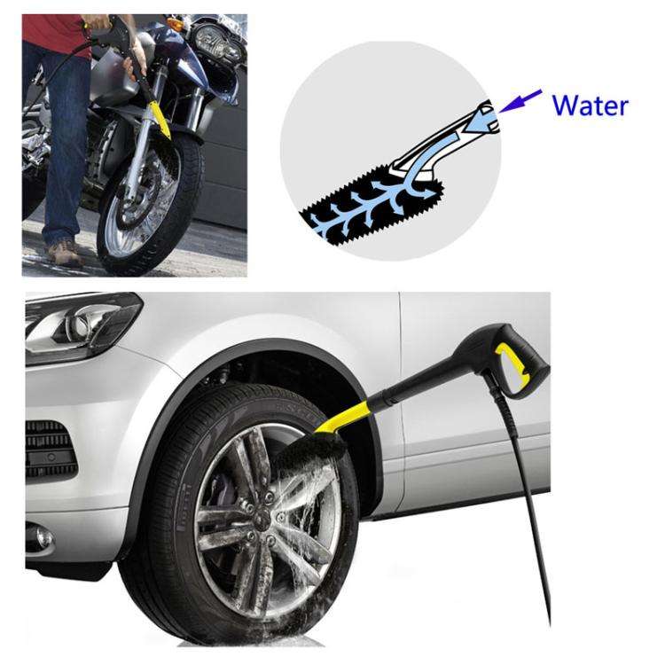 For Karcher K2 / K3 / K4 / K5 / K6 / K7 High Pressure Car Washer Wheel Rim Washing Brush(Yellow)
