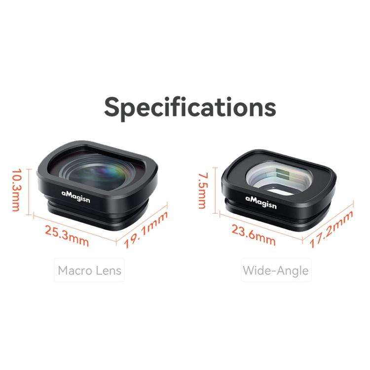 0.72X Wide Lens For DJI Pocket 3 aMagisn Magnetic Filter Accessories