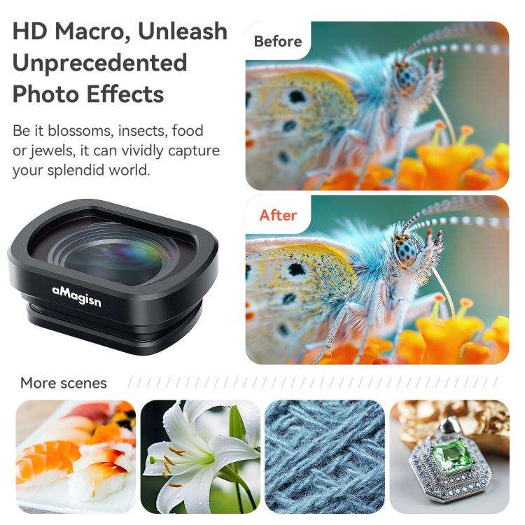 0.72X Wide Lens For DJI Pocket 3 aMagisn Magnetic Filter Accessories