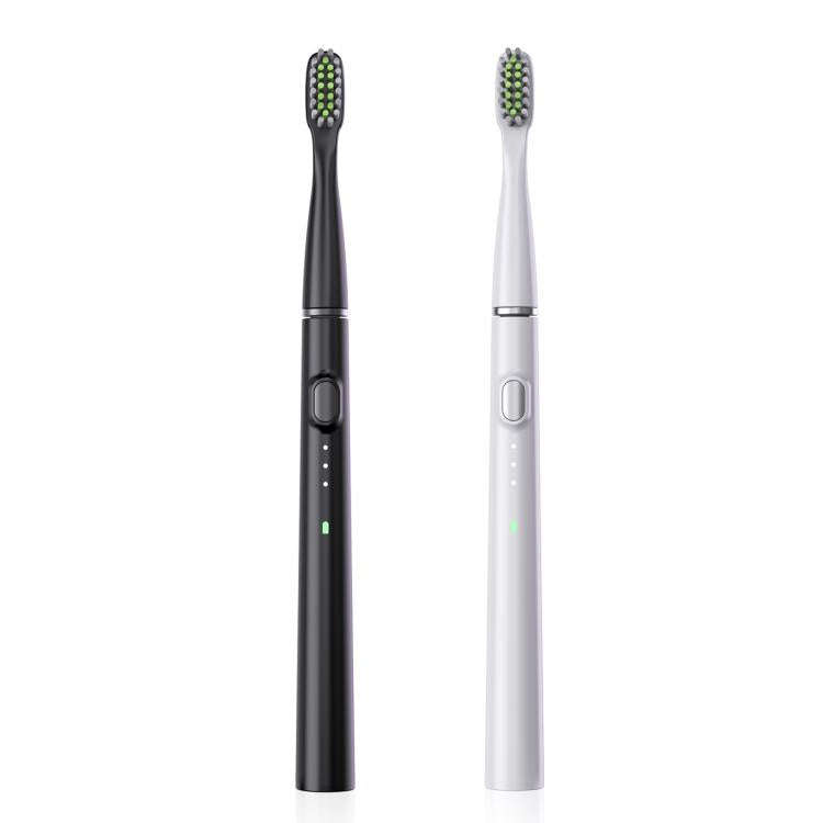 M200 IPX7 Waterproof Smart Timing Portable Electric Toothbrush with 6-brush Heads(White)