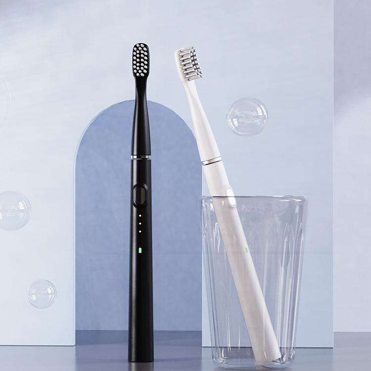 M200 IPX7 Waterproof Smart Timing Portable Electric Toothbrush with 6-brush Heads(White)