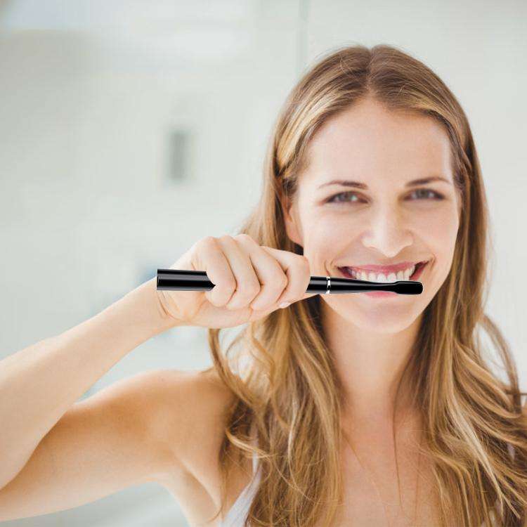 M200 IPX7 Waterproof Smart Timing Portable Electric Toothbrush with 6-brush Heads(White)