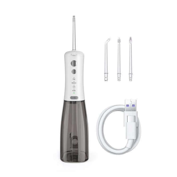 F500 IPX7 Waterproof 350ml Rechargeable Portable Handheld Pulse Electric Flosser(White)