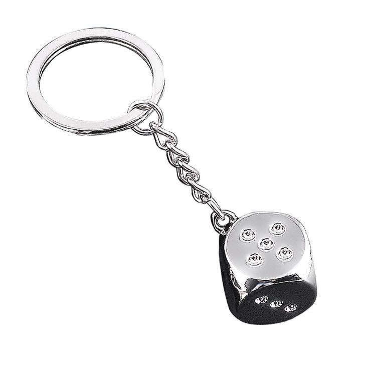 Dice Metal Keychain Pendant(14mm)