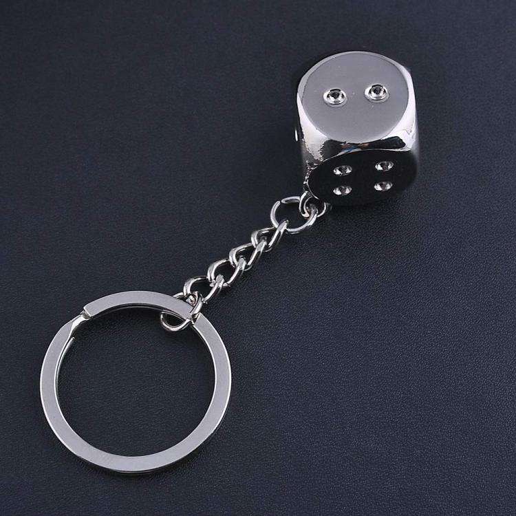 Dice Metal Keychain Pendant(14mm)