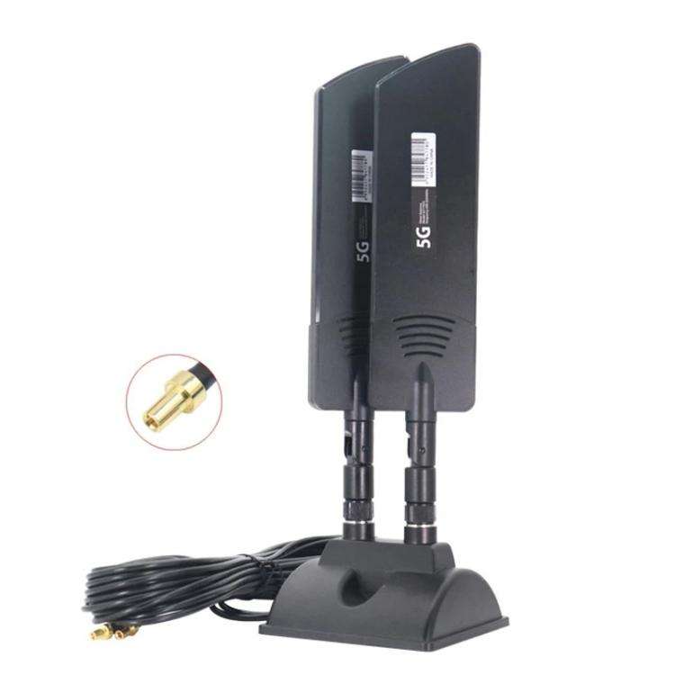 42dbi 5G Router External Antenna Outdoor Long Range WiFi Signal Coverage Booster, Spec: TS9 Black