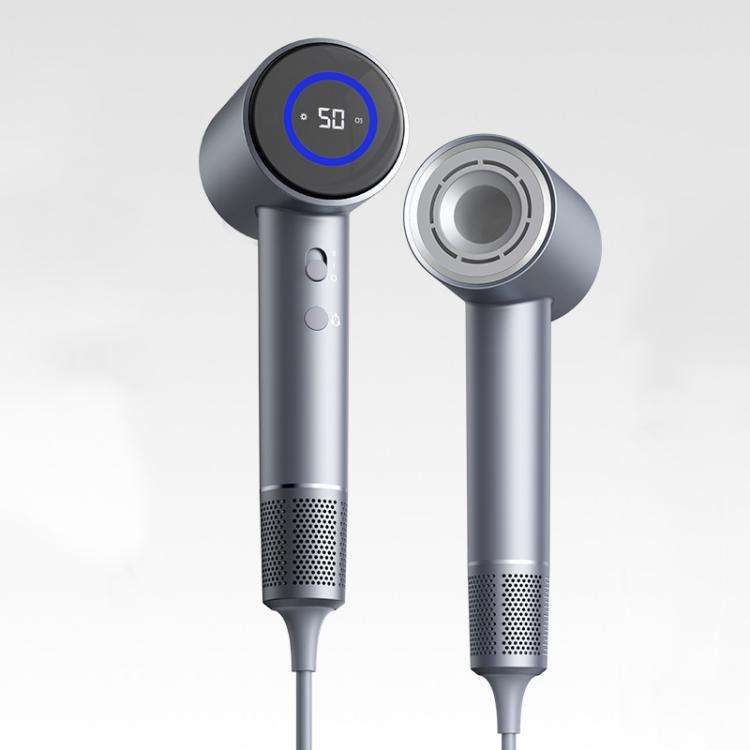 D3 110000 High Speed Smart Constant Temperature Negative Ion Hair Dryer, Color: EU Plug  Gray
