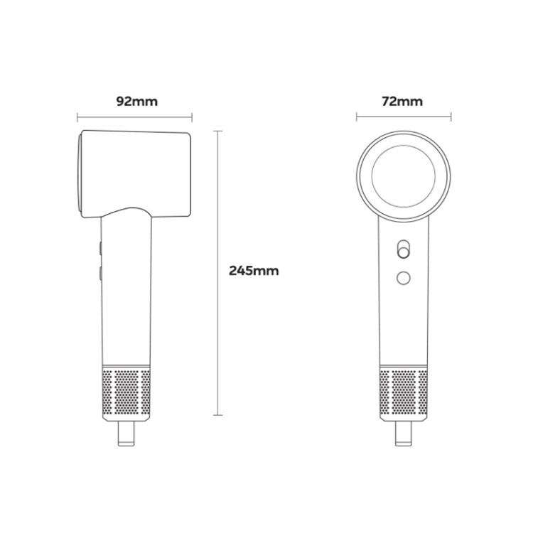 D3 110000 High Speed Smart Constant Temperature Negative Ion Hair Dryer, Color: US Plug  White