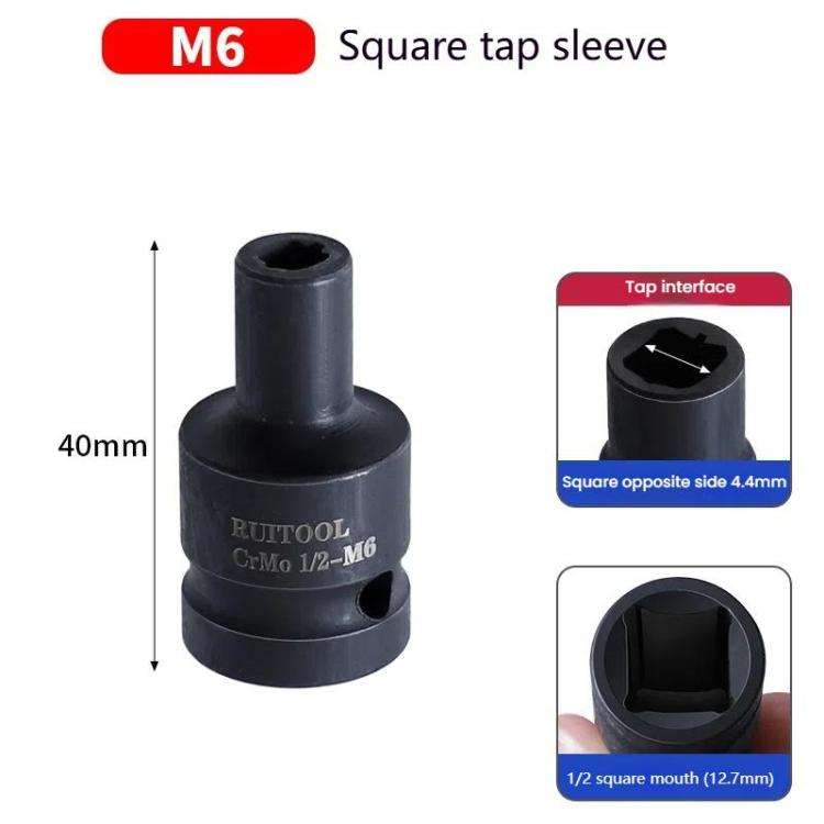 RUITOOL 1/2 inch Tap Socket Pneumatic Wrench Square Socket Inner Quarter Square Hole Wrench Tool,...