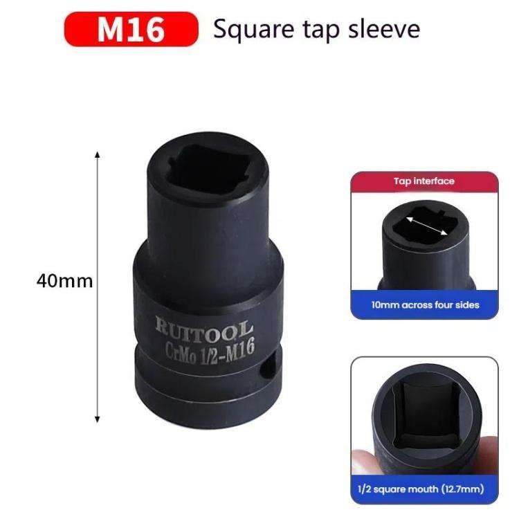 RUITOOL 1/2 inch Tap Socket Pneumatic Wrench Square Socket Inner Quarter Square Hole Wrench Tool,...