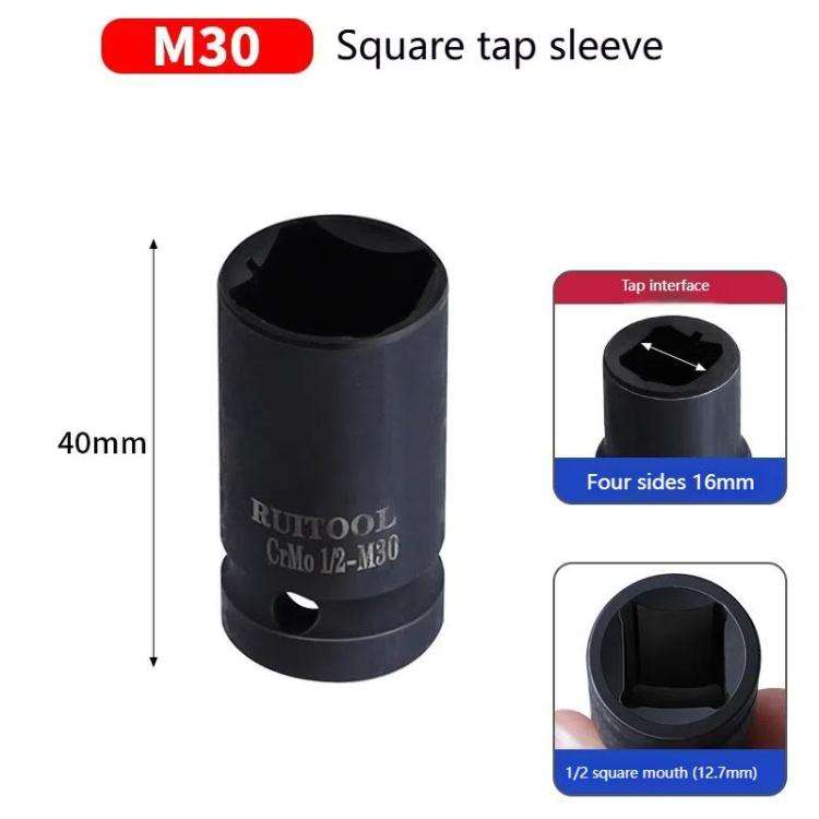 RUITOOL 1/2 inch Tap Socket Pneumatic Wrench Square Socket Inner Quarter Square Hole Wrench Tool,...