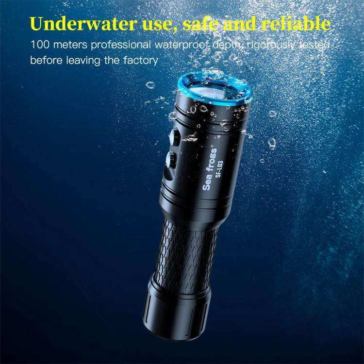 Sea Frogs  SF-L03 100m/325FT IPX8 Underwater Video Light 1000 lm Diving Flashlight(Blue)