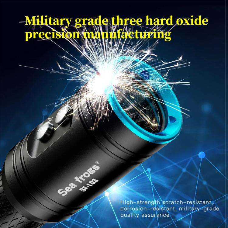Sea Frogs  SF-L03 100m/325FT IPX8 Underwater Video Light 1000 lm Diving Flashlight(Blue)