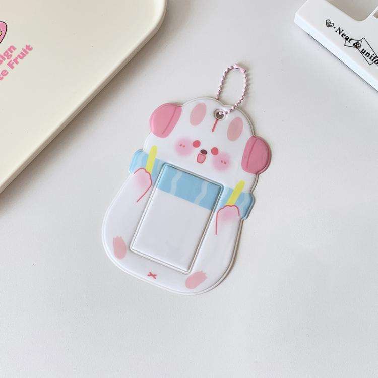 Hisocute Student Cartoon PVC Transparent Card Holder Cute Animal 3-Inch Idol Album Photo Card Cas...