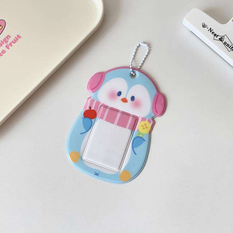 Hisocute Student Cartoon PVC Transparent Card Holder Cute Animal 3-Inch Idol Album Photo Card Cas...