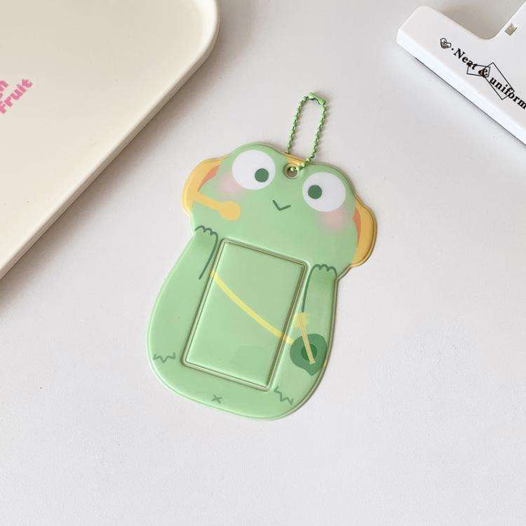 Hisocute Student Cartoon PVC Transparent Card Holder Cute Animal 3-Inch Idol Album Photo Card Cas...
