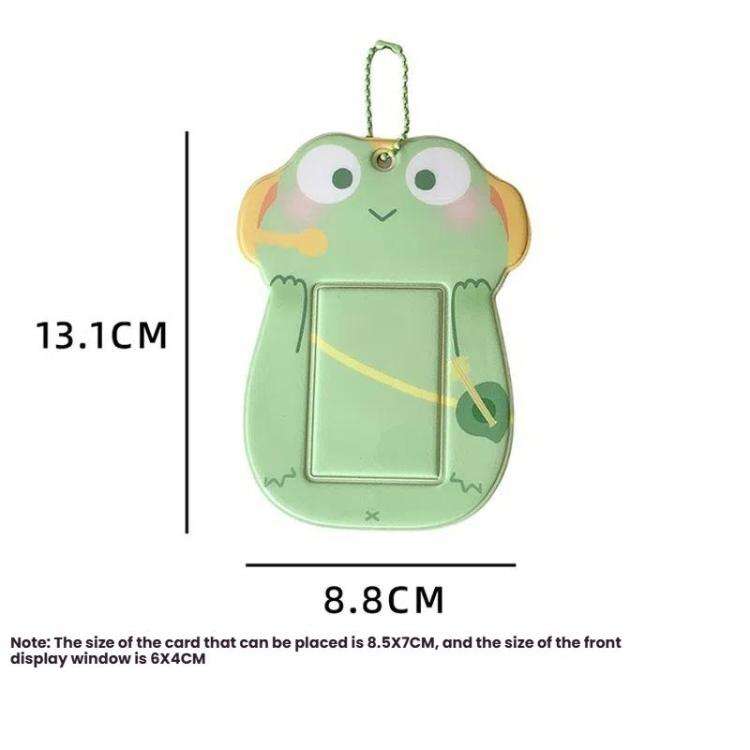 Hisocute Student Cartoon PVC Transparent Card Holder Cute Animal 3-Inch Idol Album Photo Card Cas...