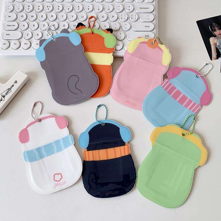 Hisocute Student Cartoon PVC Transparent Card Holder Cute Animal 3-Inch Idol Album Photo Card Cas...