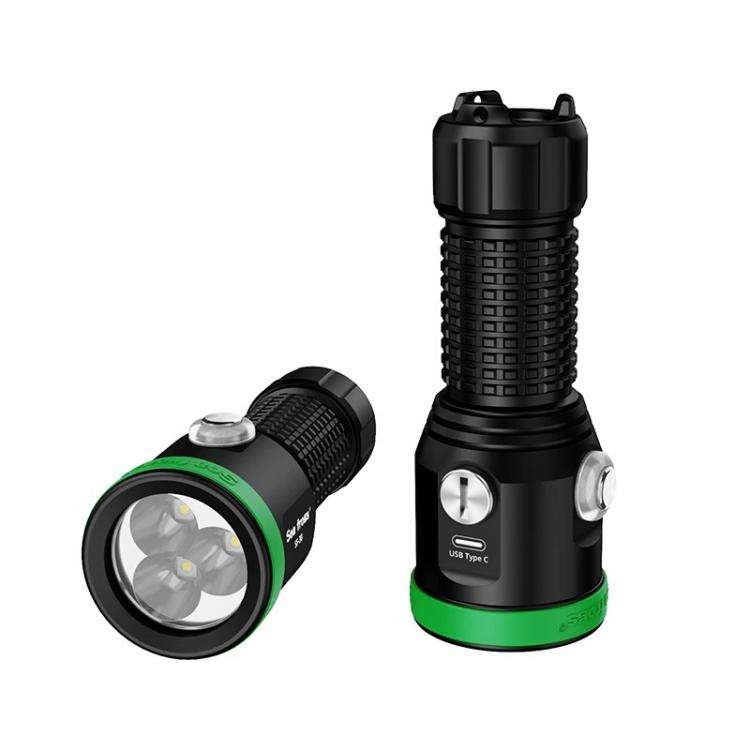 Sea Frogs  SF-30 100m/325FT Underwater Video Light 3000 lm Diving Flashlight(Green)
