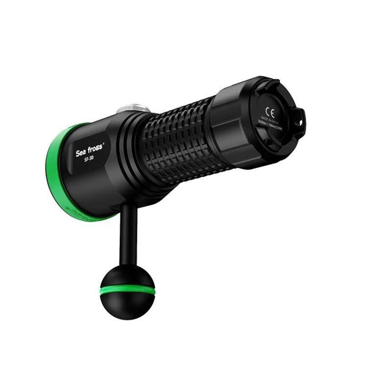 Sea Frogs  SF-30 100m/325FT Underwater Video Light 3000 lm Diving Flashlight(Green)