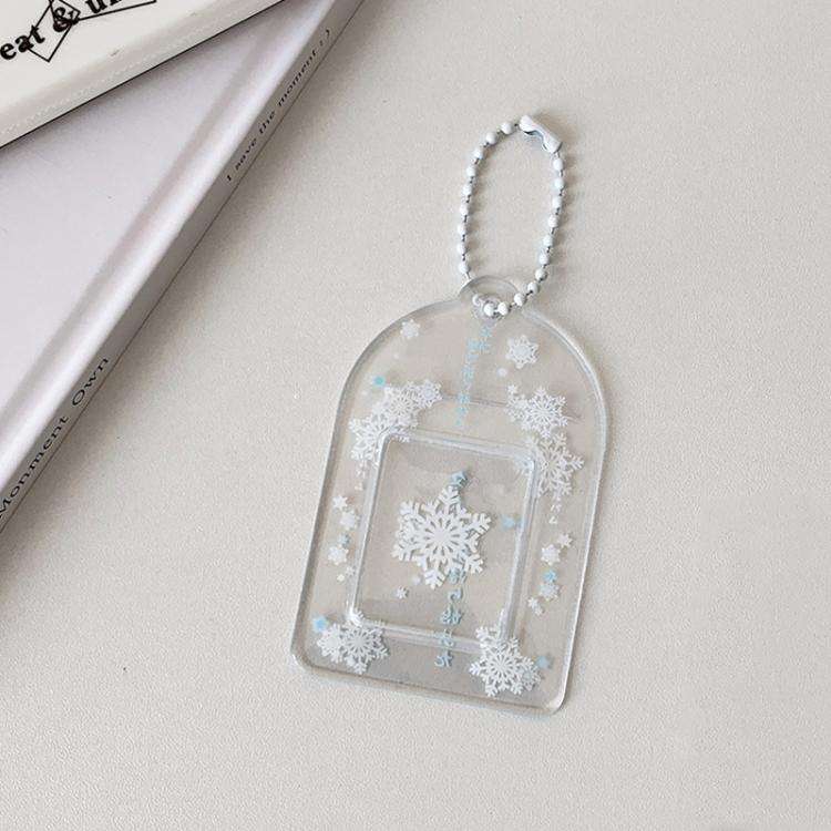 Hisocute Snowflake PVC Card Holder 1 inch 2 inch 3 inch Star Small Card Pendant Photo Case, Color...