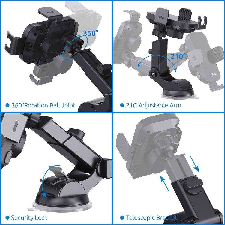 15W Car-mounted Smart Induction Wireless Charging Mobile Phone Holder(With Suction Cup Holder)