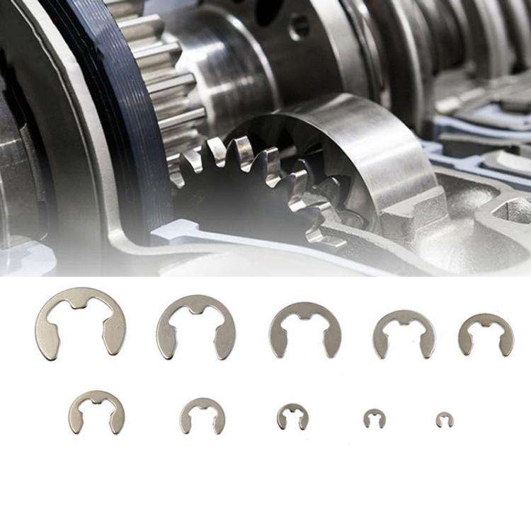 120pcs / Box M1.5-M10 304 Stainless Steel E-Type Open Retaining Ring Kit