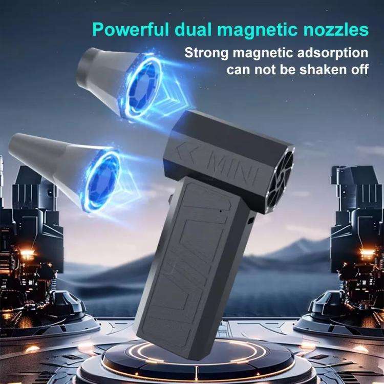 90000RPM 41m/s Mini Brushless Motor Turbo Jet Fan With Magnetic Suction Nozzle(Black)