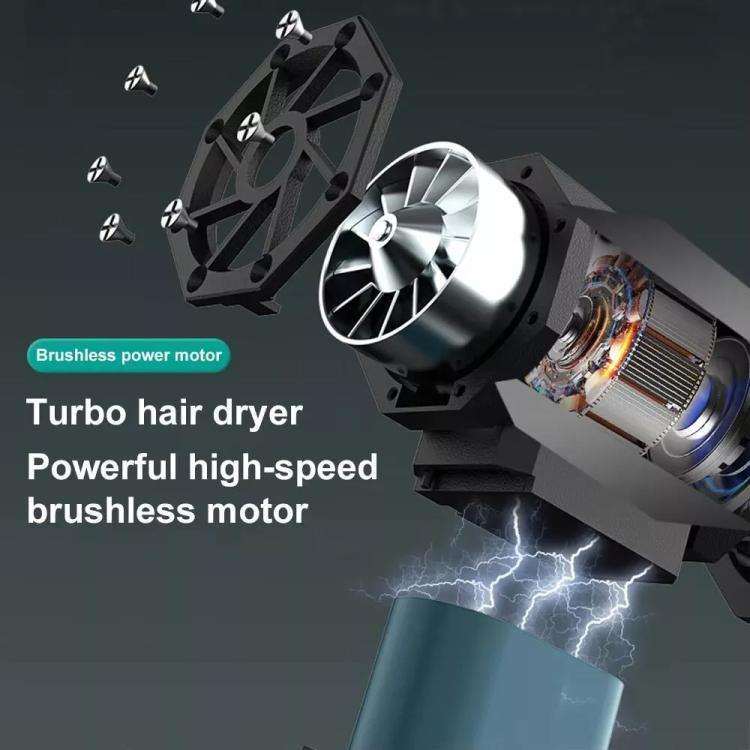 90000RPM 41m/s Mini Brushless Motor Turbo Jet Fan With Magnetic Suction Nozzle(Black)