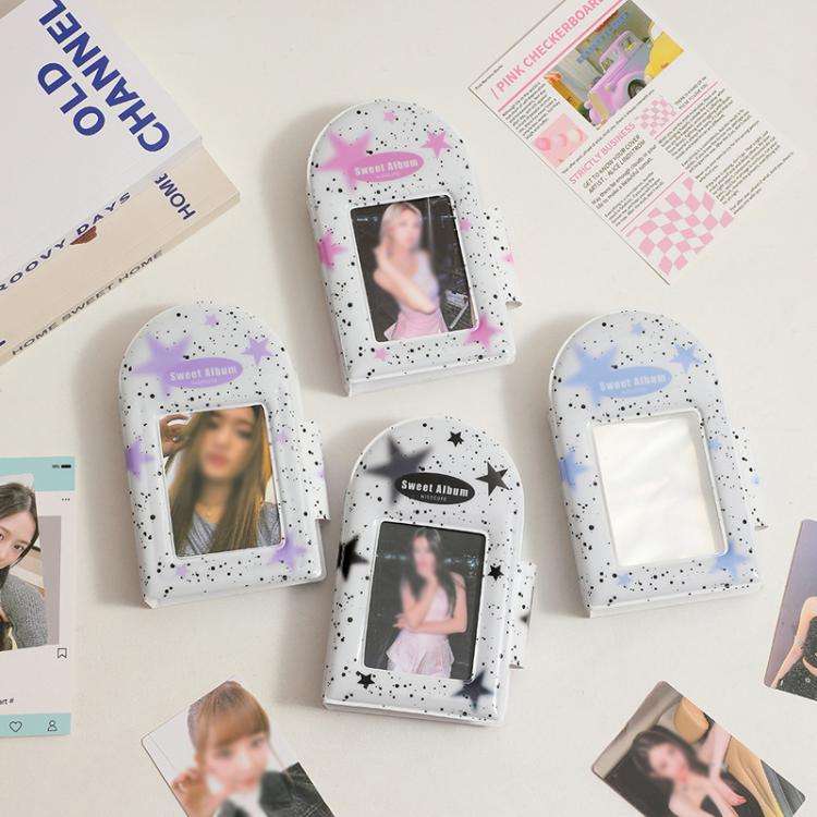 Hisocute Square Snap Album Girls 3 inch Postcards Album Holder Student Polaroid Collect Organizer...
