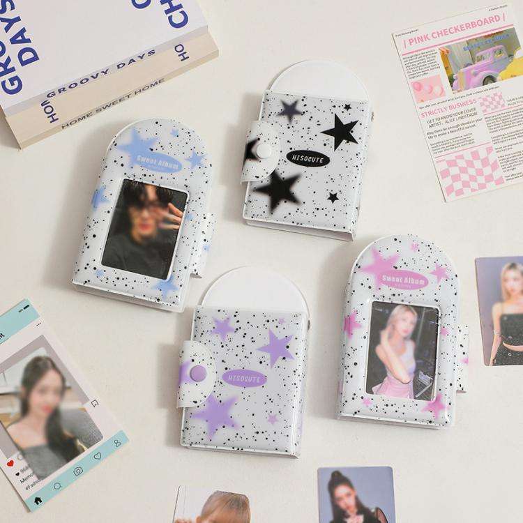 Hisocute Square Snap Album Girls 3 inch Postcards Album Holder Student Polaroid Collect Organizer...