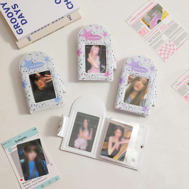 Hisocute Square Snap Album Girls 3 inch Postcards Album Holder Student Polaroid Collect Organizer...