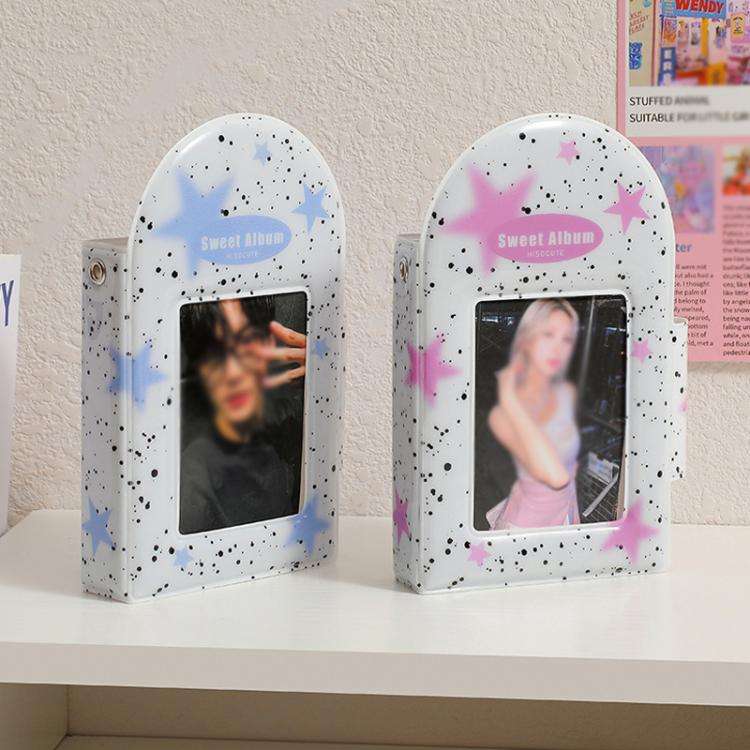 Hisocute Square Snap Album Girls 3 inch Postcards Album Holder Student Polaroid Collect Organizer...