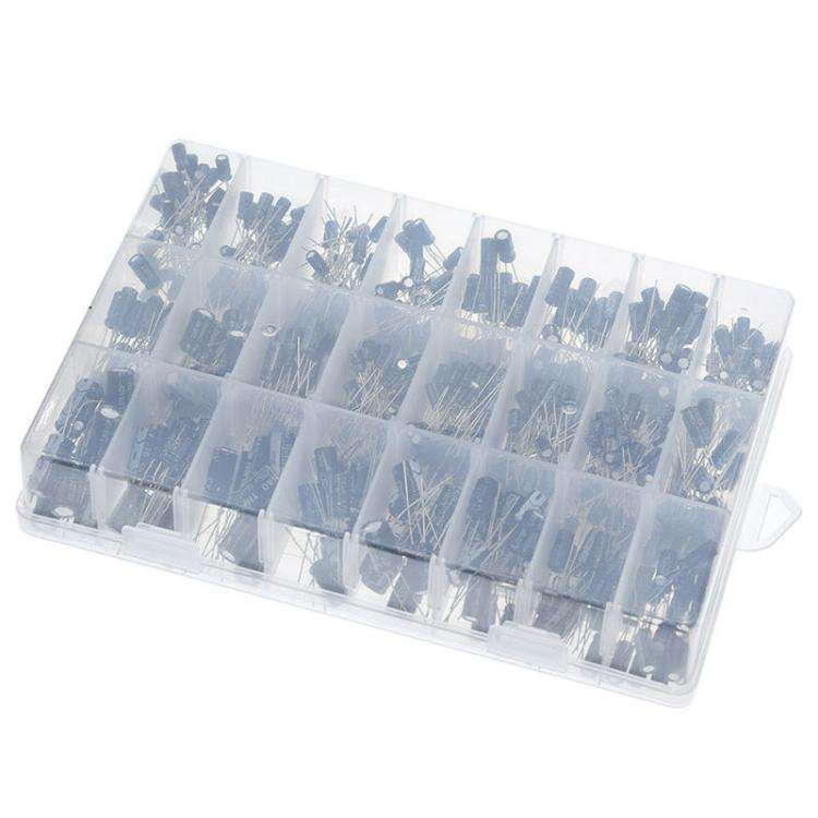 500pcs / Box 0.1uF-1000uF 24 Specifications Electrolytic Capacitor Kits