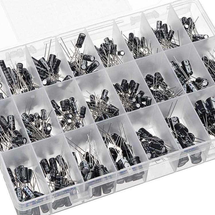 500pcs / Box 0.1uF-1000uF 24 Specifications Electrolytic Capacitor Kits