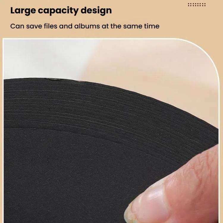 Wooden Round Photo Album Memorial Album Kids Growth Photobooks Cartoon DIY Scrapbook, Style: OUR ...