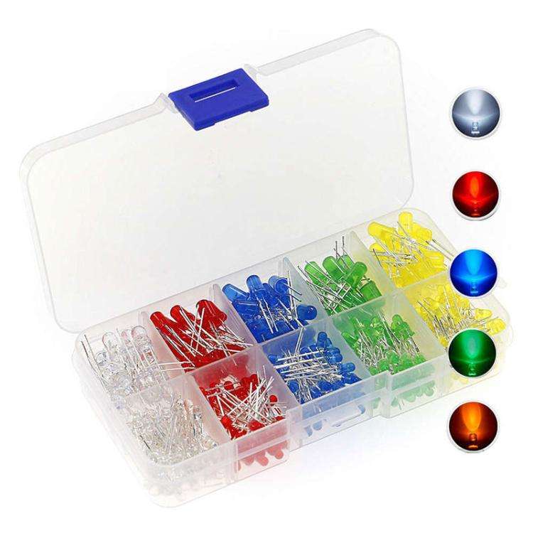 F5 500pcs / Box LED 5 Colors Light Emitting Diode Boxed Set
